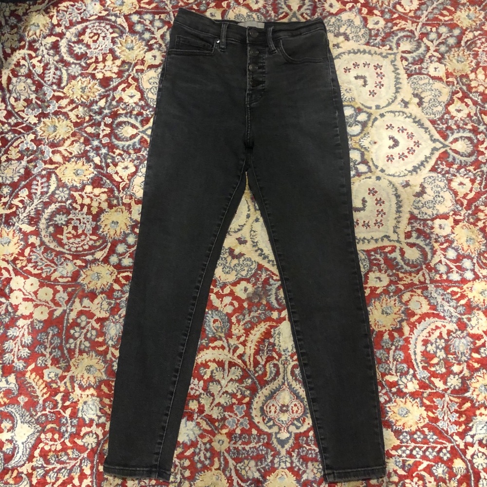 Everlane Auth. Stretch High-Rise Skinny Button Fly